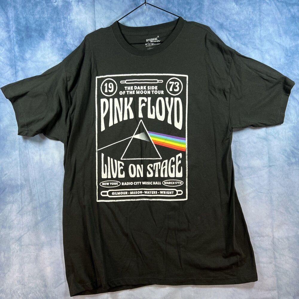 Pink Floyd 1973 The Dark Side of the Moon Live On Stage Tour Men T-Shirt Size XL